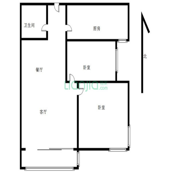 祥店新村 电梯2房 精装朝南户型方正